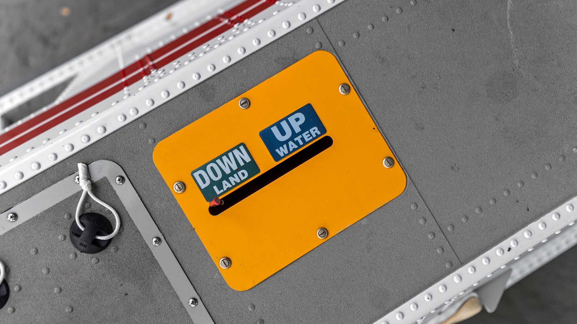 Water rudder on a float-equipped aircraft